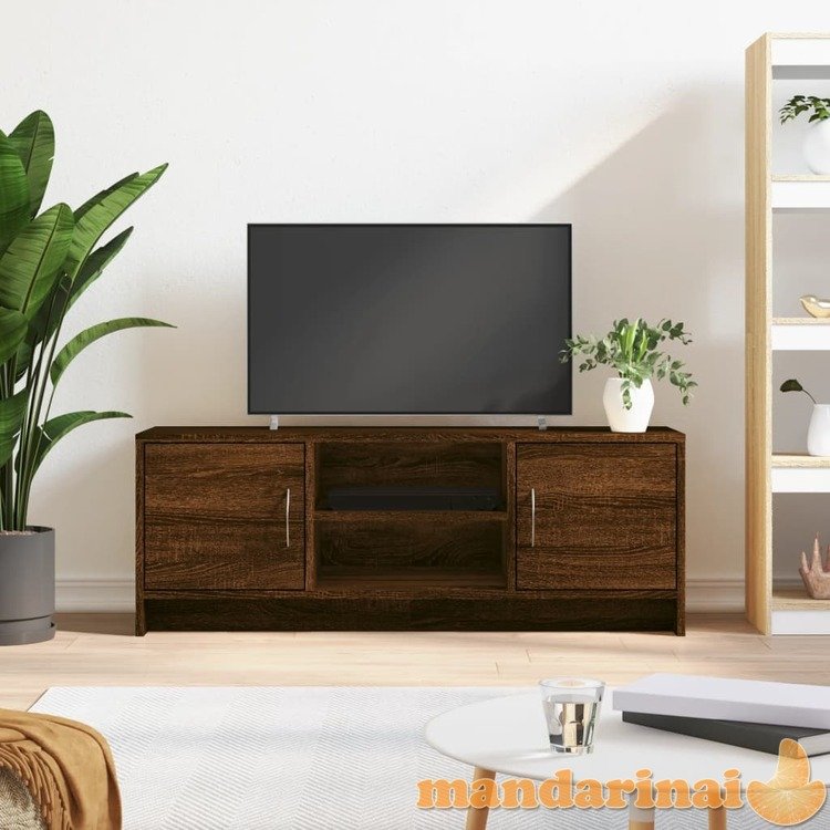 Televizoriaus spintelė, ruda ąžuolo, 102x30x37,5cm, mediena