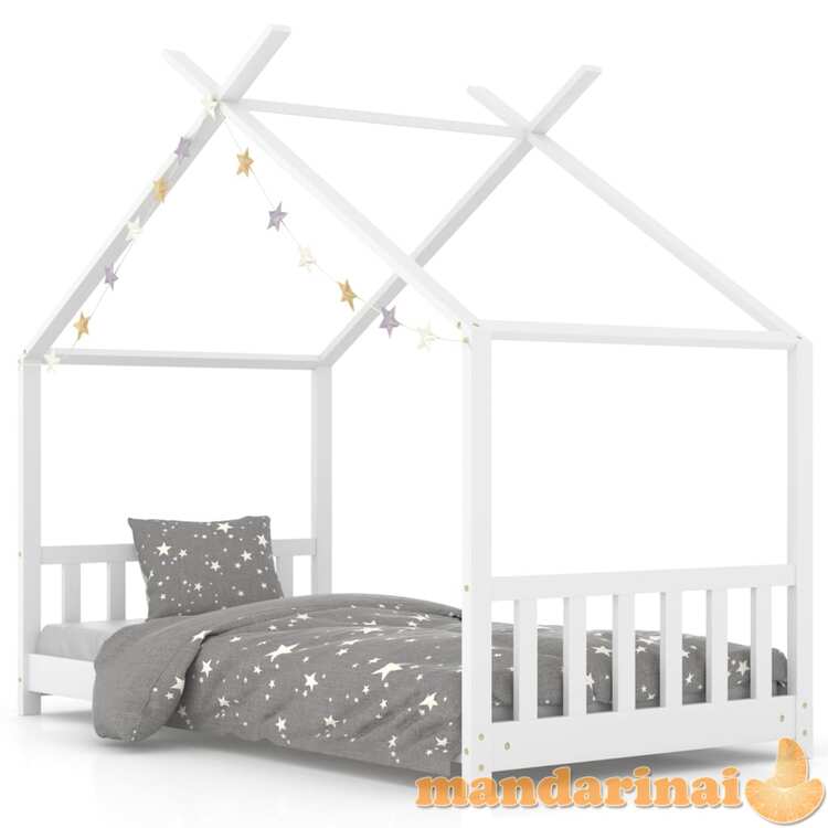 Vaikiškos lovos rėmas, baltos spalvos, 70x140cm, pušies masyvas