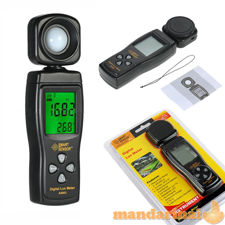 Skaitmeninis liuksmetras apšviestumui matuoti