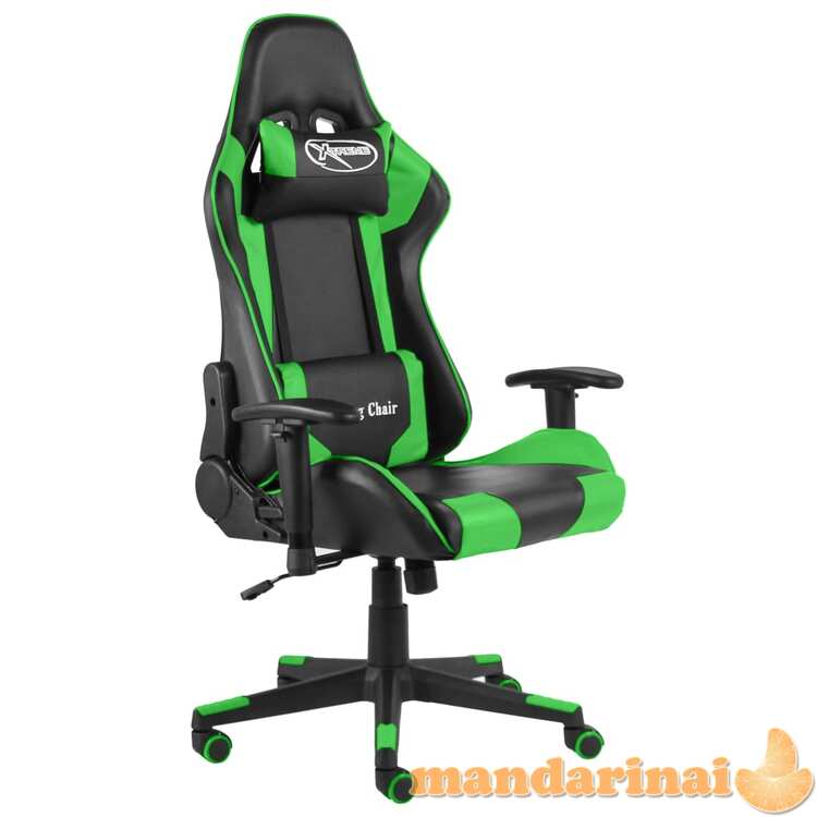 Pasukama žaidimų kėdė, žalios spalvos, pvc