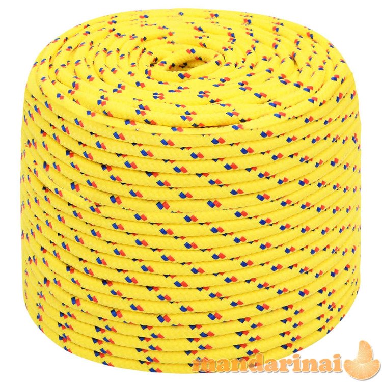 Valties virvė, geltonos spalvos, 6mm, 100m, polipropilenas