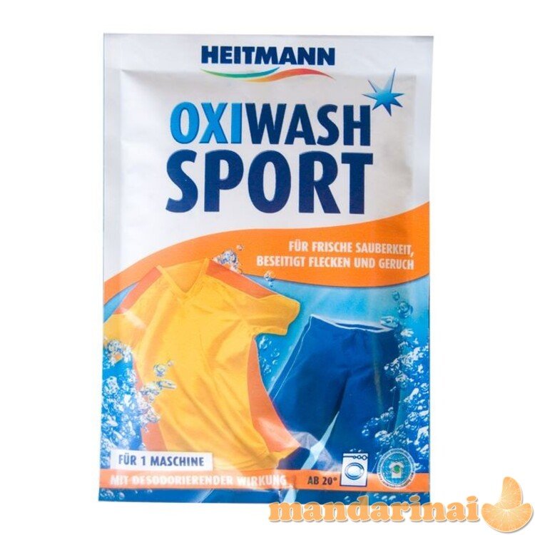HEITMANN OXI Wash Sport 50g Dėmių valiklio paketėlis