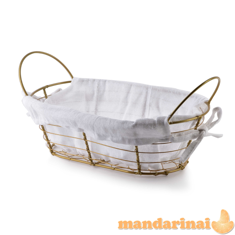 WILL metalinis krepšelis 25x15x8/28x15x11,5cm aukso spalvos