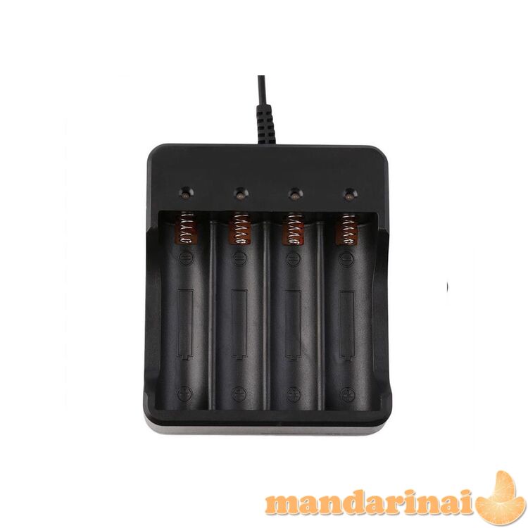 Keturvietis 18650 baterijų - akumuliatorių kroviklis 2