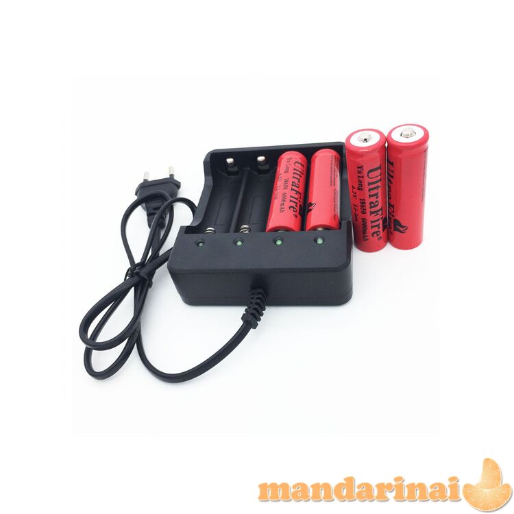 Keturvietis 18650 baterijų - akumuliatorių kroviklis 3