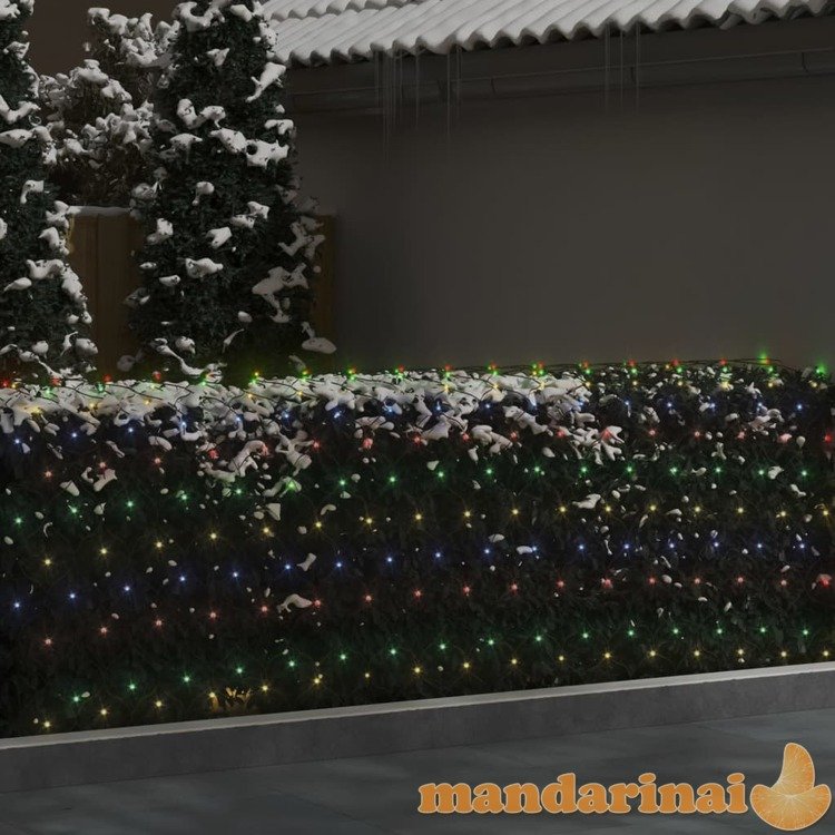 Kalėdinių lempučių tinklas, 3x3m, 306 įvairių spalvų led