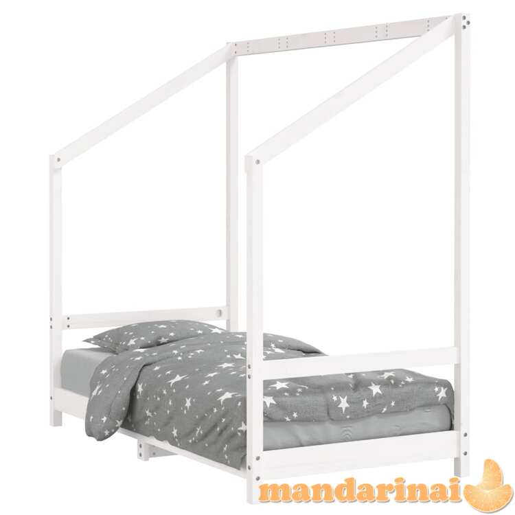 Vaikiškos lovos rėmas, baltas, 80x160cm, pušies masyvas