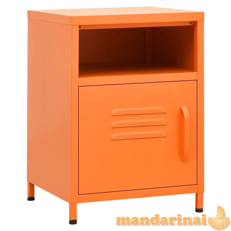 Naktinis staliukas, oranžinė, 35x35x51cm, plienas