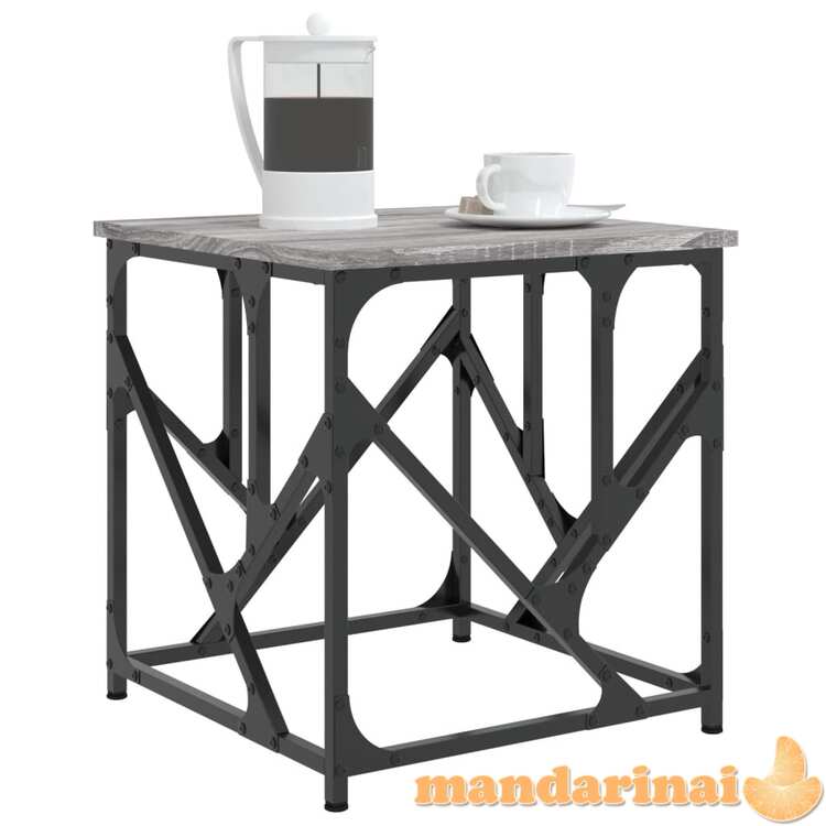 Kavos staliukas, pilkas ąžuolo, 45x45x47,5cm, apdirbta mediena