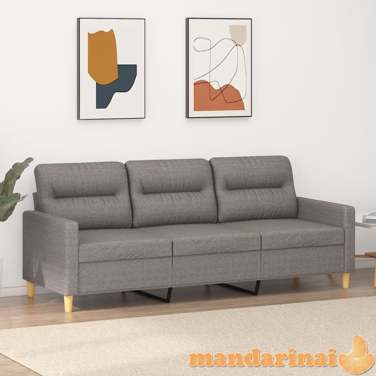 Trivietė sofa, taupe spalvos, 180cm, audinys