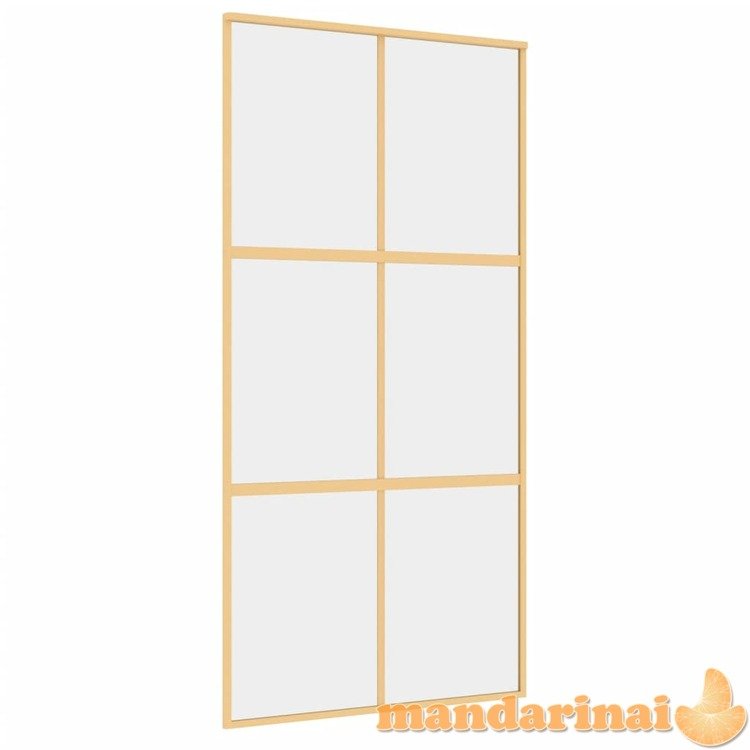 Stumdomos durys, auksinės, 102,5x205cm, esg stiklas/aliuminis