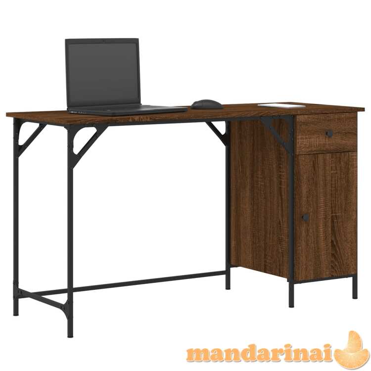 Kompiuterio stalas, rudas ąžuolo, 131x48x75cm, mediena