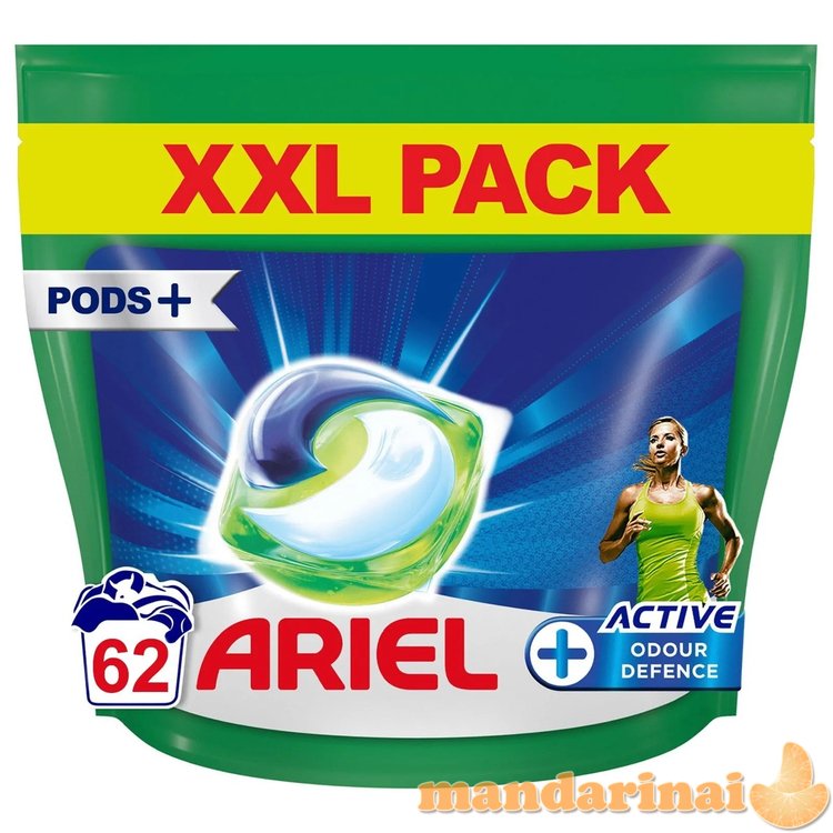 „Ariel Capsules 3in1 62 PCS Active“ (krepšys) 1,556 kg tabletės