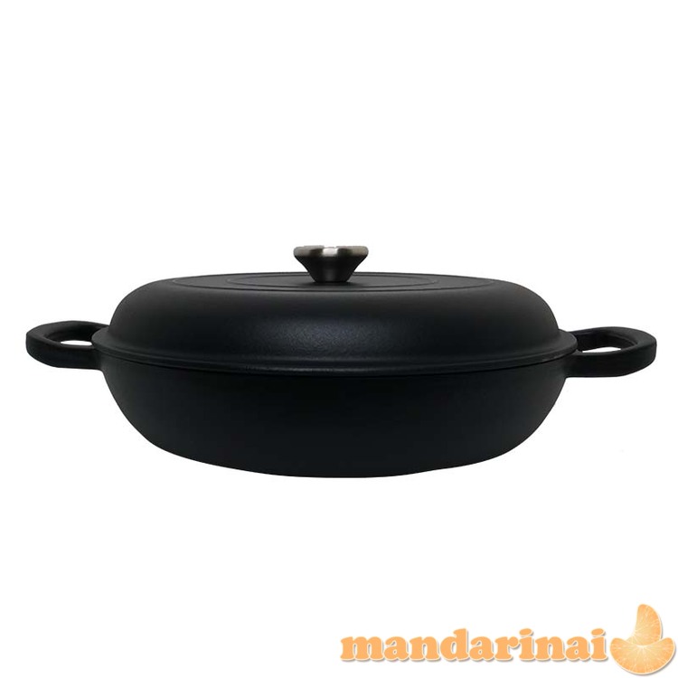 Apvalus emaliuotas ketaus puodas 