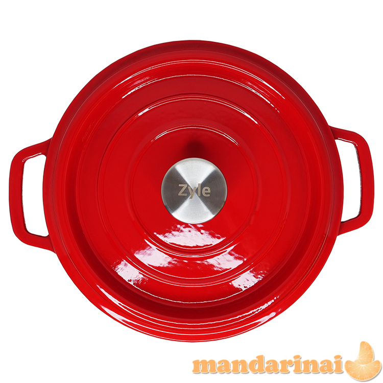 Apvalus emaliuotas ketaus puodas Zyle  3