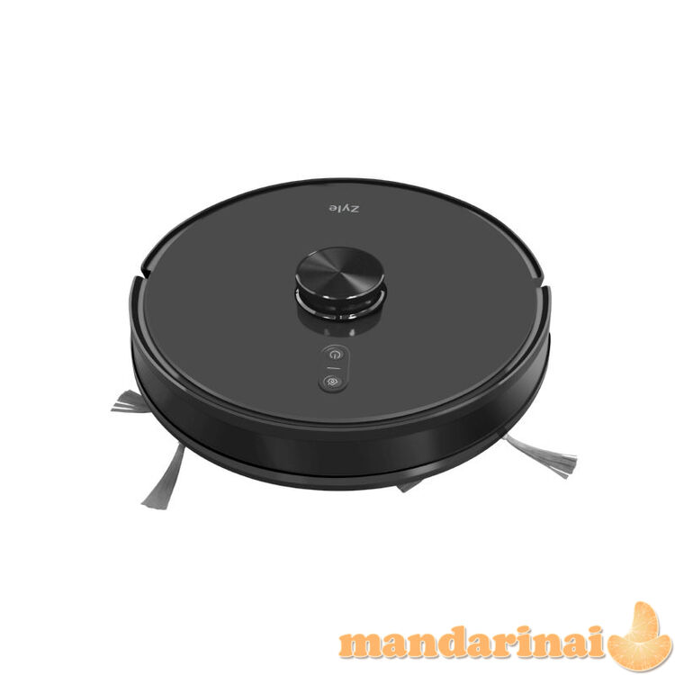 Plaunantis robotas siurblys su dulkių išpylimo stotele, 