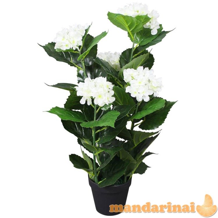 Dirbtinė hortenzija su vazonu, 60 cm, balta