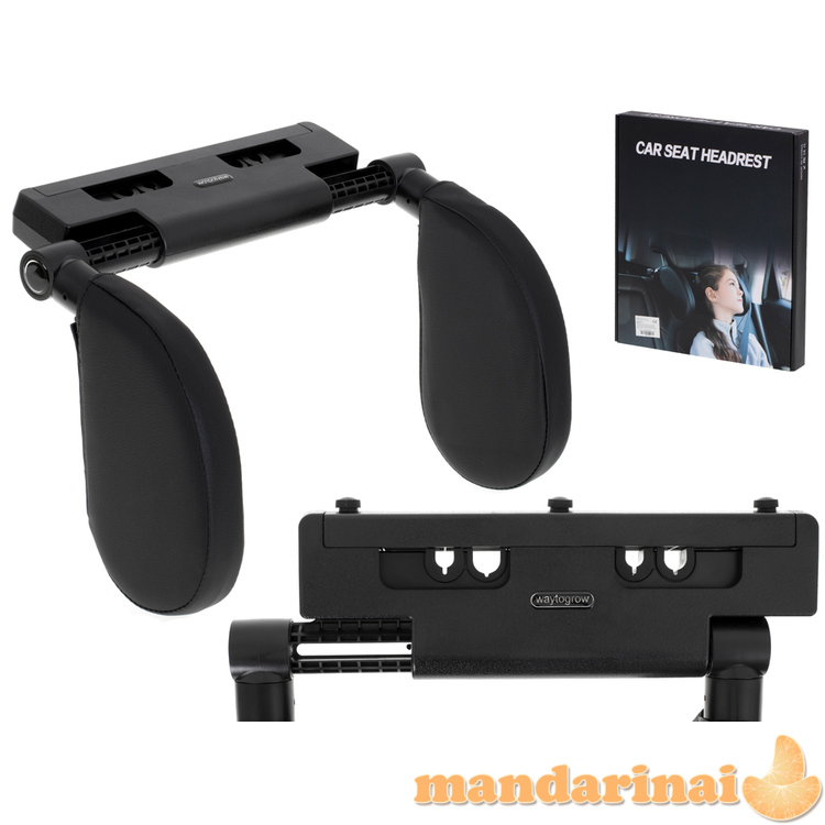 Galvos ir kaklo reguliuojama automobilio galvos atrama juoda