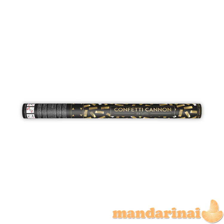 Confetti cannon, gold, 60cm
