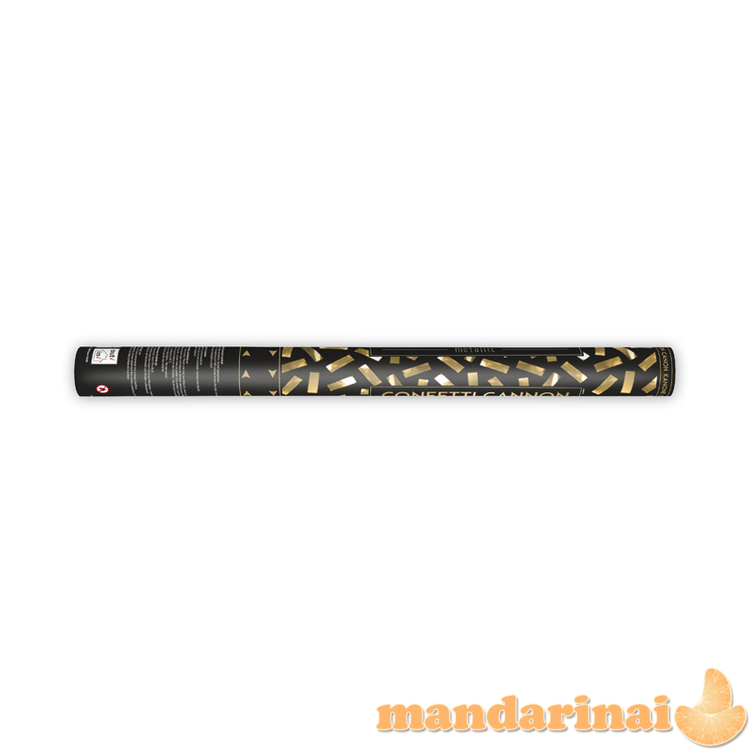 Confetti cannon, gold, 60cm