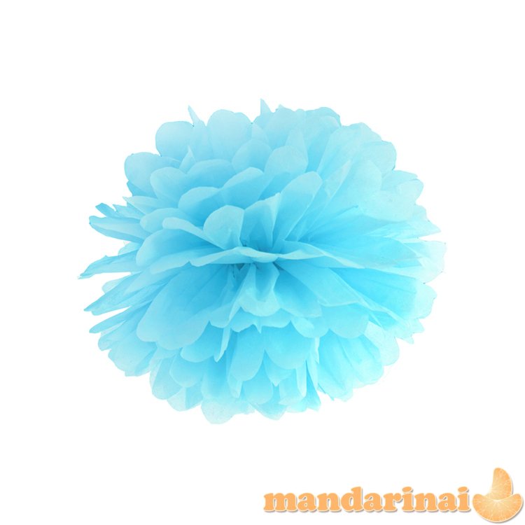 Tissue paper Pompom, sky-blue, 25cm