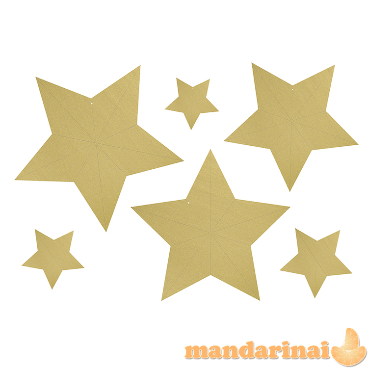 Decoration Stars, gold (1 pkt / 6 pc.) 3