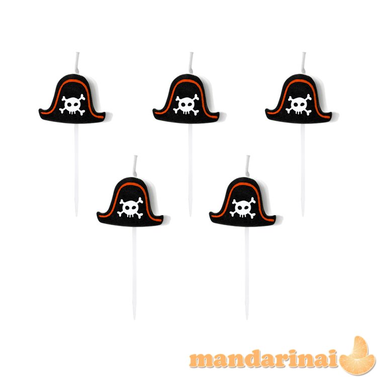 Birtday candles Pirates Party, 2cm (1 pkt / 5 pc.)