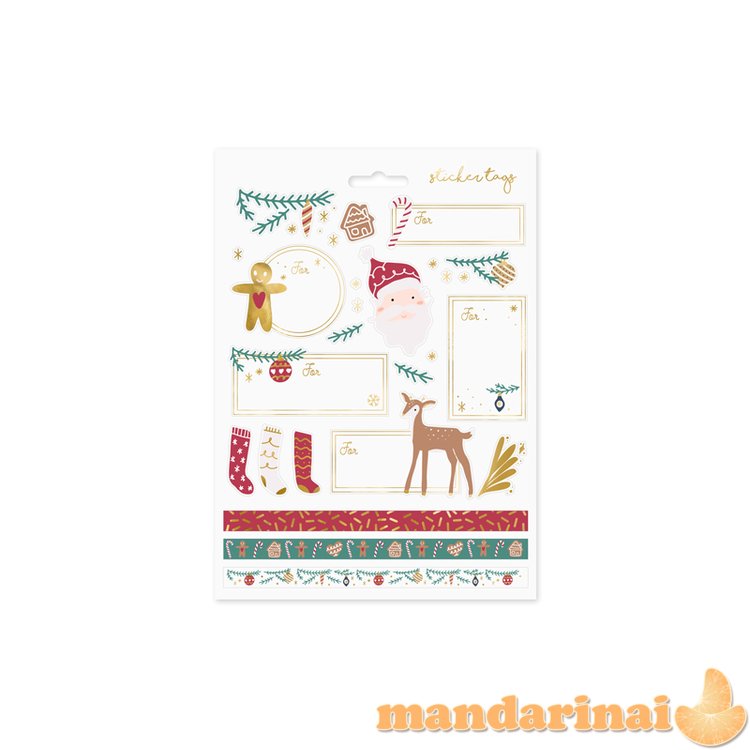 Christmas stickers Santa, mix