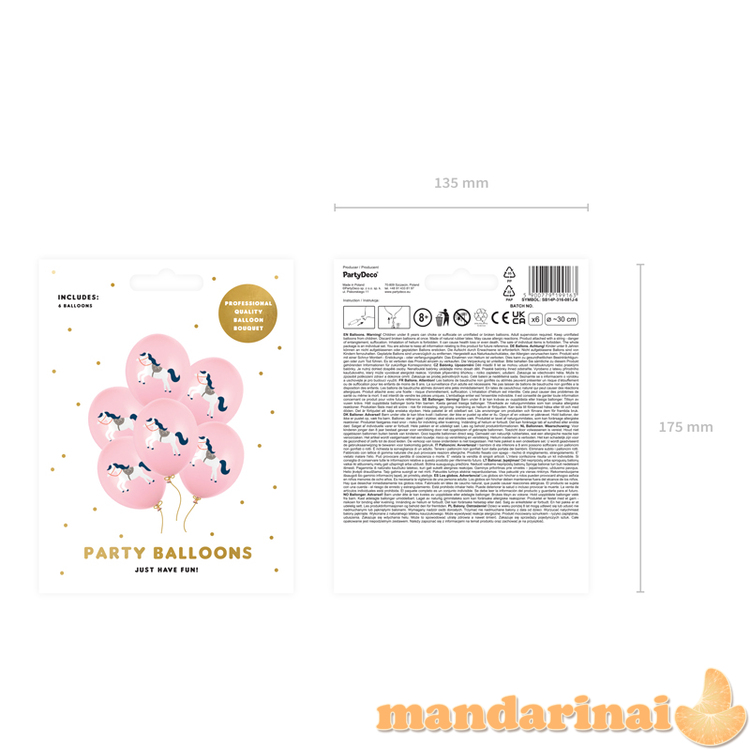 Balionai &bdquo;Arkliukas&quot  30cm/6vnt. 1