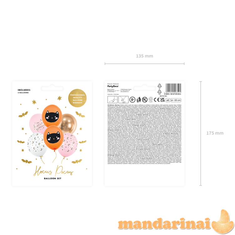 Balloons 30 cm, Hocus Pocus, mix (1 pkt / 6 pc.) 1