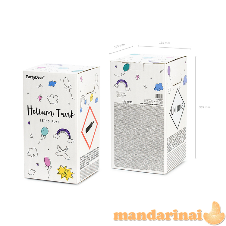 Helium tank, mint, 30 balloons 2