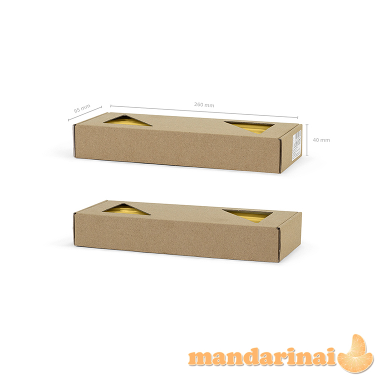 Taper candles, metallic, gold, 24cm (1 pkt / 10 pc.) 1