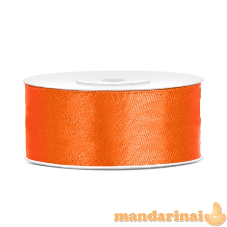 Satin Ribbon, orange, 25mm/25m (1 pc. / 25 lm)