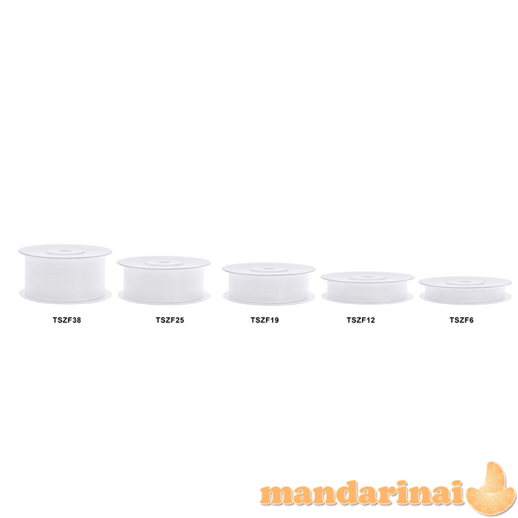 Chiffon Ribbon, white, 12mm/25m (1 pc. / 25 lm) 1