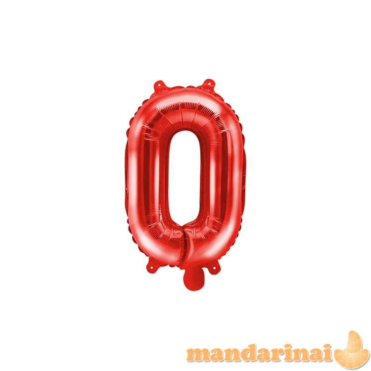 Foil Balloon Letter   O  , 35cm, red