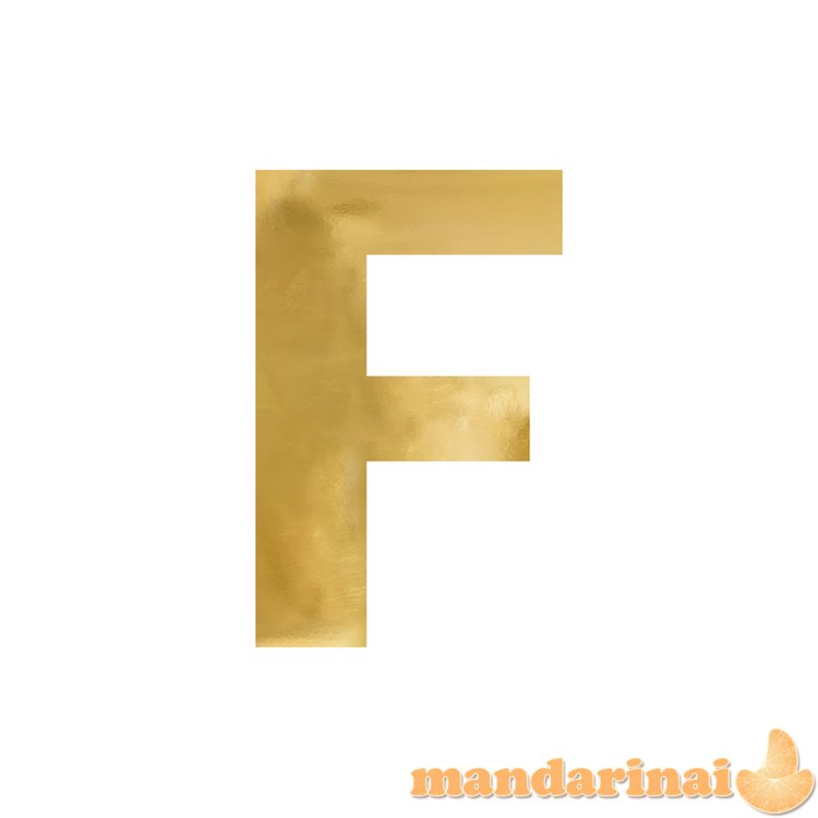 Mirror letter   F  , gold, 40x60 cm