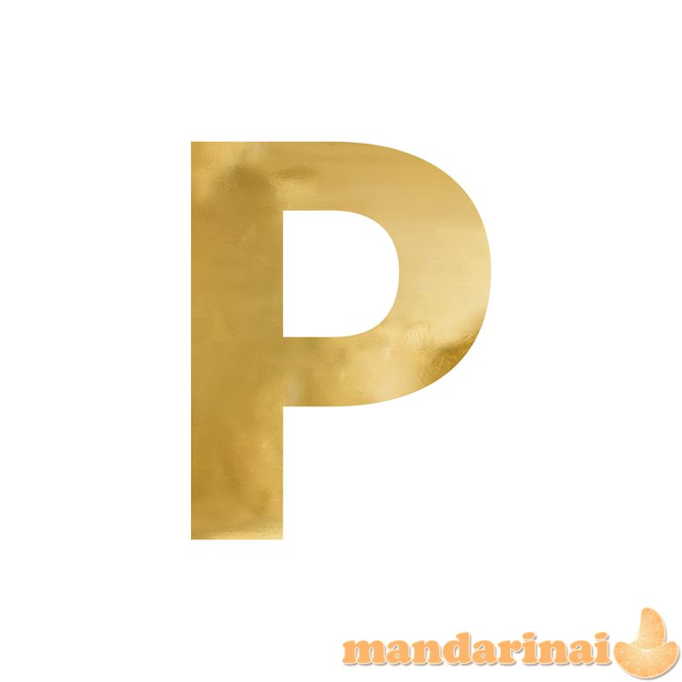 Mirror letter   P  , gold, 45x60 cm