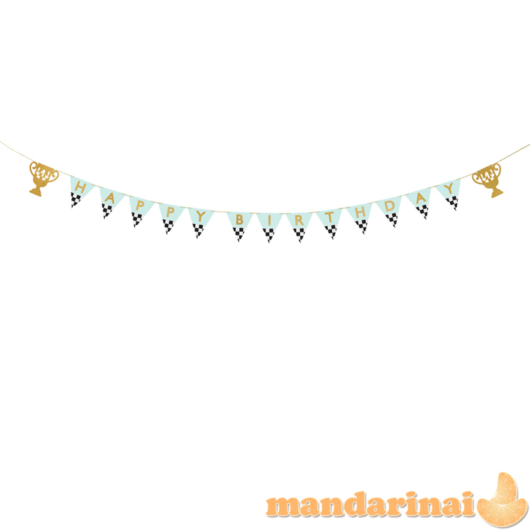 Banner Happy Birthday Trophy Cup, 2.5 m, mix
