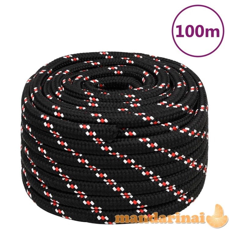 Valties virvė, juodos spalvos, 20mm, 100m, polipropilenas
