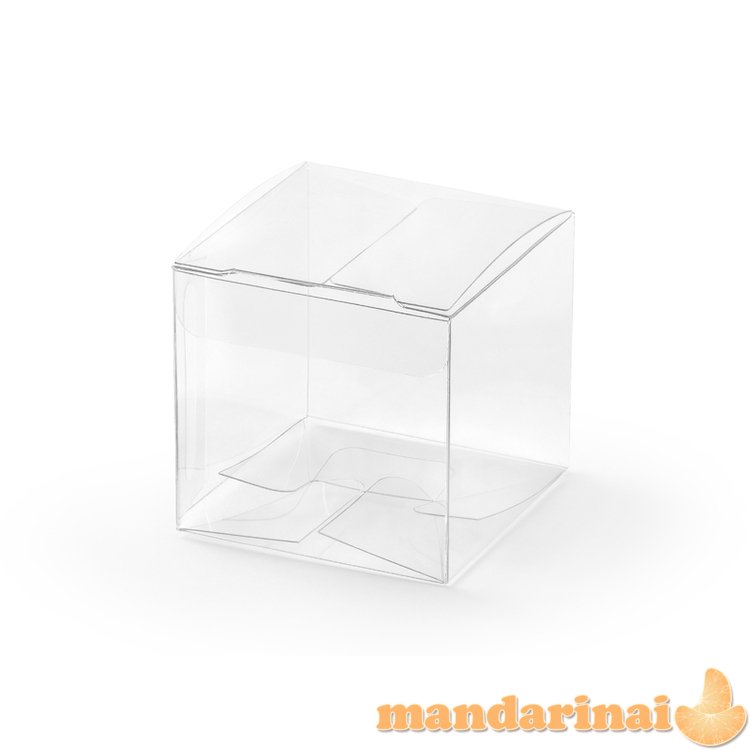 Square boxes, transparent, 5x5x5cm (1 pkt / 10 pc.)