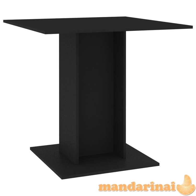 Valgomojo stalas, juodos spalvos, 80x80x75 cm, mdp