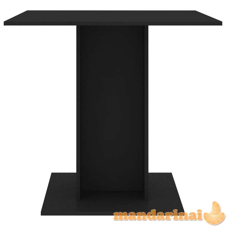 Valgomojo stalas, juodos spalvos, 80x80x75 cm, mdp