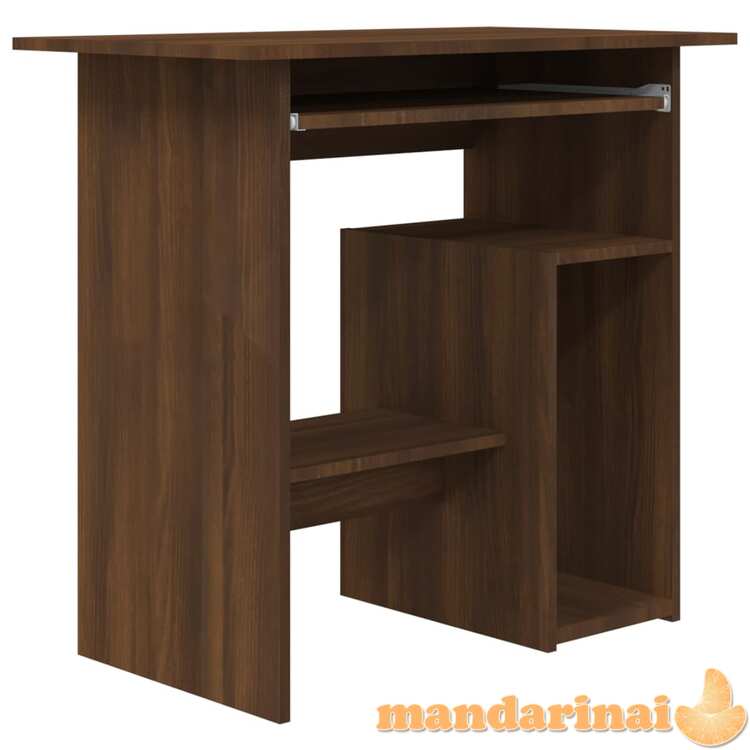 Rašomasis stalas, rudos ąžuolo spalvos, 80x45x74cm, mediena