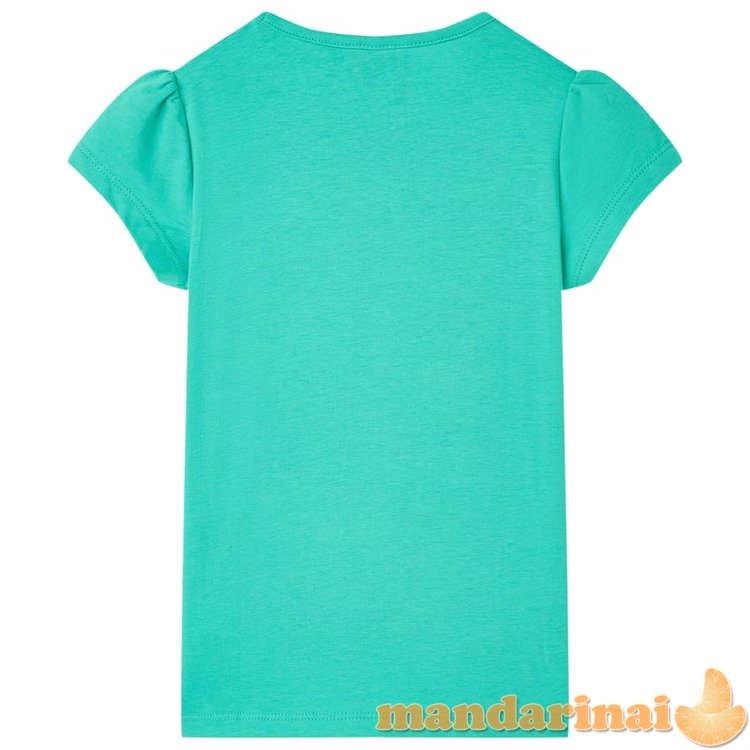 Vaikiški marškinėliai, mėtinės spalvos, 104 dydžio