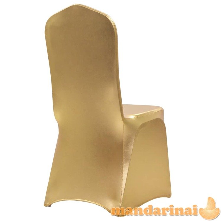 Įtempiami kėdžių užvalkalai, 25vnt., auksinės spalvos
