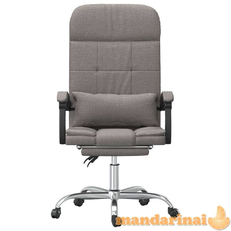 Atlošiama masažinė biuro kėdė, taupe spalvos, audinys