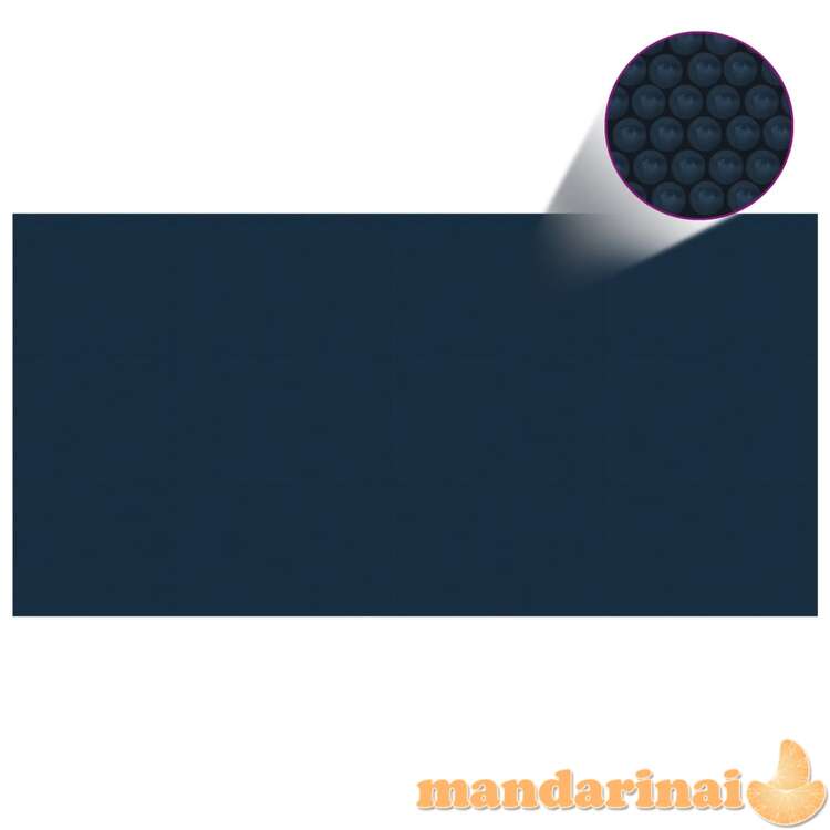 Saulę sugerianti baseino plėvelė, juoda/mėlyna, 975x488cm, pe