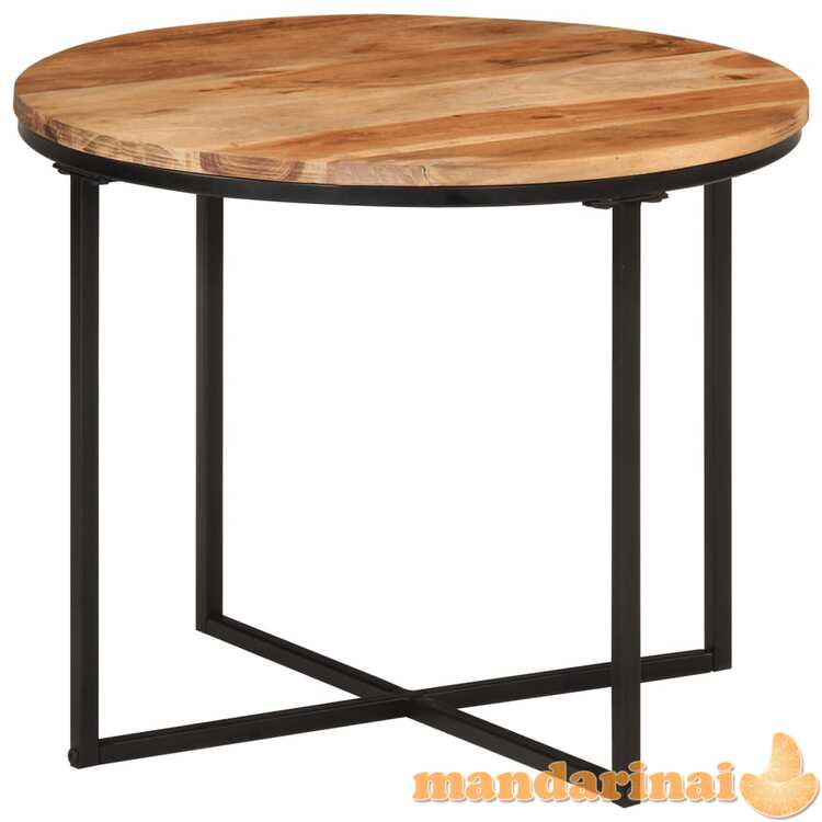 Kavos staliukas, 55x55x45cm, akacijos medienos masyvas/geležis