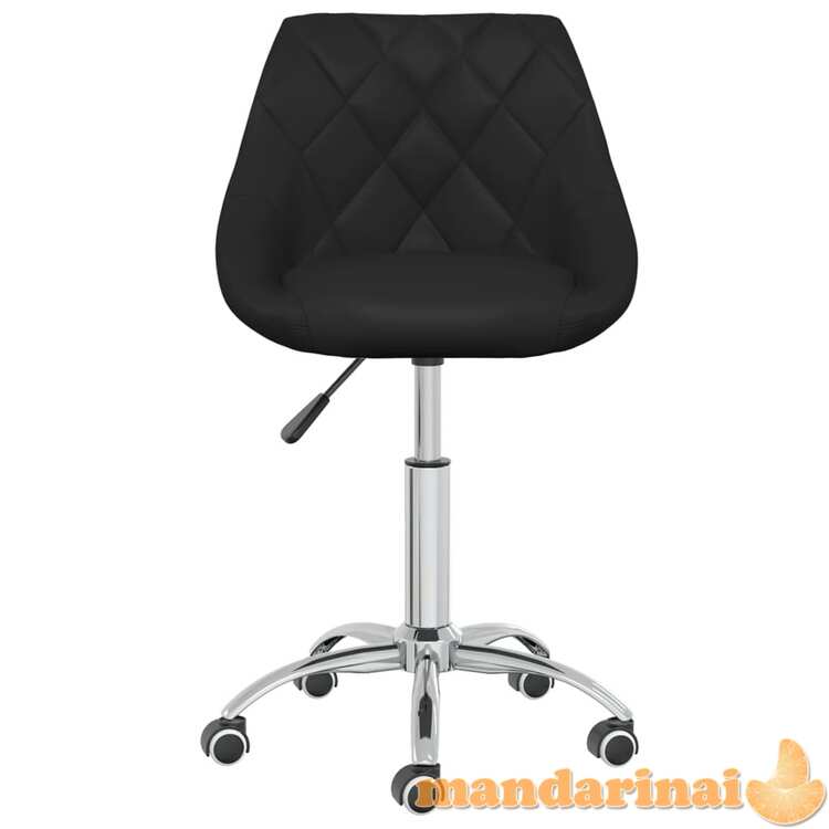 Pasukama valgomojo kėdė, juodos spalvos, dirbtinė oda (335190)