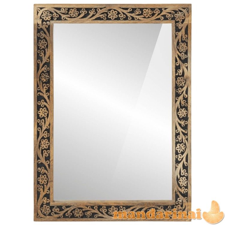 Vonios veidrodis, 50x70x2,5cm, mango masyvas ir stiklas